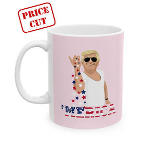 Seasoning 'MERICA Trump - Ceramic Mug (Light Pink, 11oz)